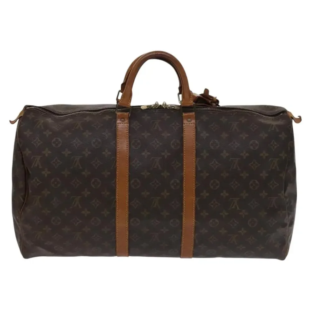 LOUIS VUITTON Monogram Keepall 55 Boston Bag M41424